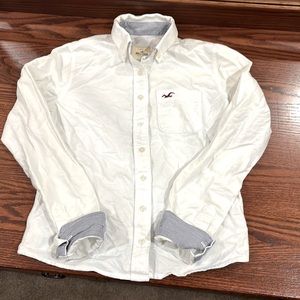 HOLLISTER WHITE BUTTON UP